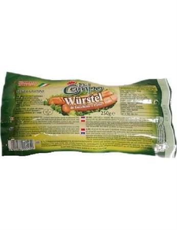 WURSTEL GRANDI POLLO/TACCH. 250GR DEL CAMPO KG.3